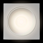 Встраиваемый спот светодиодный квадаратный белого цвета с круглым углублением Ombra Lux  варинант исполнения - 3 | Loft Concept в Ижевске