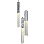 Подвесной светильник Dew Drops Tube Chrome Trio Hanging Lamp варинант исполнения - 1 | Loft Concept в Ижевске