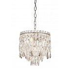 Люстра круглая с хрустальными подвесками на серебряном каркасе Roul Crystal Light варинант исполнения - 10 | Loft Concept в Ижевске