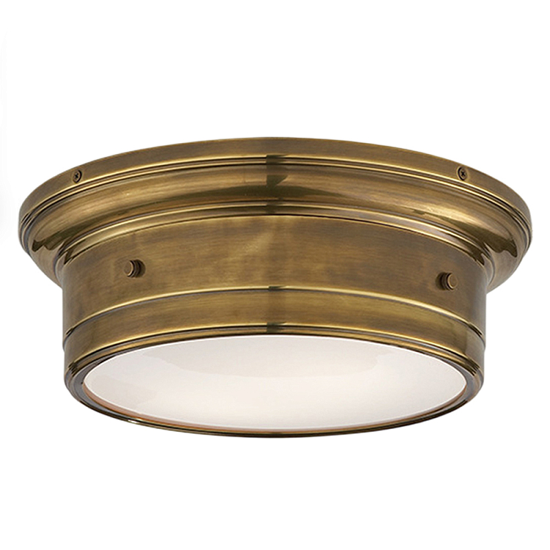 Потолочный светильник круглый цвета состаренная латунь Modern Simple Ceiling Light Латунь Белый Потолочный светильник круглый цвета состаренная латунь Modern Simple Ceiling Light Латунь Белый в Ижевске | Loft Concept
