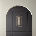 Люстра золотая с внутренним цилиндром из хрустальных бусин Romantic Lantern варинант исполнения - 3 | Loft Concept в Ижевске