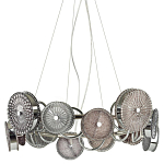 Люстра с плафонами из дымчатого стекла Glass Peonies варинант исполнения - 1 | Loft Concept в Ижевске