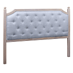 Изголовье кровати серое с мягкой обивкой из рогожки Emma Headboard варинант исполнения - 1 | Loft Concept в Ижевске