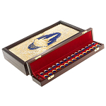 Нарды настольные из натурального камня лазурит и долерит Backgammon from Stone варинант исполнения - 5 | Loft Concept в Ижевске