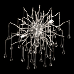 Бра с лучеобразным основанием и подвесками из прозрачного стекла в виде длинных капель Droplet Chandelier варинант исполнения - 8 | Loft Concept в Ижевске