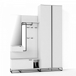 Двухдверный шкаф белого цвета Strict Lines варинант исполнения - 5 | Loft Concept в Ижевске