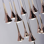 Люстра светодиодная с акриловыми конусообразными плафономи розовое золото Astra 60   варинант исполнения - 4 | Loft Concept в Ижевске