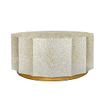 Стол кофейный с отделкой раковинами устриц Coastal Charm варинант исполнения - 1 | Loft Concept в Ижевске