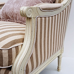 Кресло в полоску в стиле прованс Modeste Provence Armchair варинант исполнения - 3 | Loft Concept в Ижевске