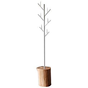 Вешалка Metal Branches and Stump Floor Hanger White