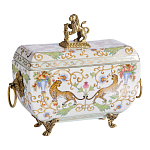 Шкатулка с фигуркой льва на крышке Eden Garden варинант исполнения - 1 | Loft Concept в Ижевске