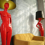 Лампа MANNEQUIN LAMP с абажуром созерцание силуэта варинант исполнения - 7 | Loft Concept в Ижевске