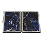 Портсигар на 10 сигарет с газовой зажигалкой из натурального камня Содалит Stone Cigarettes Cases варинант исполнения - 4 | Loft Concept в Ижевске