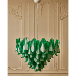 Люстра из стеклянных зеленых лепестков Petalled Illuminator варинант исполнения - 4 | Loft Concept в Ижевске