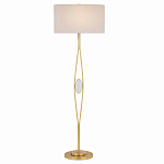 Торшер золотой c декоративной мраморной вставкой на каркасе Kernel варинант исполнения - 1 | Loft Concept в Ижевске