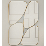 Зеркало в ассиметричной раме золотистого цвета Chaotic варинант исполнения - 2 | Loft Concept в Ижевске