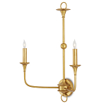 Бра настенное золотого цвета в форме подсвечника Graceful Smoothness варинант исполнения - 2 | Loft Concept в Ижевске