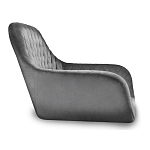 Стул с мягкой серой обивкой из велюра и подъемно-поворотным механизмом на черных колесиках Harper Gray варинант исполнения - 2 | Loft Concept в Ижевске