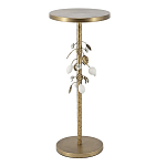 Столик золотистый с цветочной композицией на основании Forest Fairy Tale варинант исполнения - 1 | Loft Concept в Ижевске