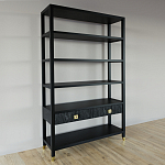 Стеллаж с двумя ящиками Elsa Dreams Black варинант исполнения - 1 | Loft Concept в Ижевске