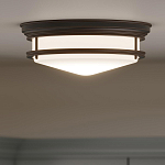 Потолочный светильник с белым матовым стеклянным плафоном в форме перевернутого конуса Hinkley варинант исполнения - 19 | Loft Concept в Ижевске