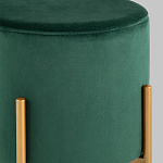 Зеленый пуф на золотистых ножках SANJAY варинант исполнения - 3 | Loft Concept в Ижевске
