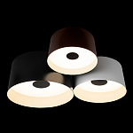 Потолочный светильник с 3-мя цилиндрическими абажурами черного белого и коричневого цвета Urban Dome варинант исполнения - 2 | Loft Concept в Ижевске