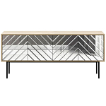 Длинная тумба с зеркальным декором Serena варинант исполнения - 13 | Loft Concept в Ижевске