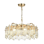 Люстра подвесная круглая с хрустальными овальными подвесками Harmonica варинант исполнения - 2 | Loft Concept в Ижевске