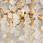 Люстра подвесная золотого цвета с декоративными ветвями и прозрачными рельефными подвесками FAIRYTREE Light варинант исполнения - 9 | Loft Concept в Ижевске