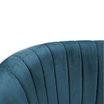 Барный стул со спинкой на 4-х деревянных ножках Синий Велюр Ava Charm варинант исполнения - 3 | Loft Concept в Ижевске