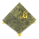 Шкатулка пирамида из натурального камня змеевик Stone Casket варинант исполнения - 1 | Loft Concept в Ижевске