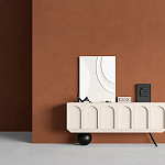 Дизайнерский комод с фактурным фасадом и чёрной ножкой в форме шара Samanta варинант исполнения - 2 | Loft Concept в Ижевске