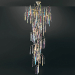 Люстра с голубыми и прозрачными подвесками в форме капель Blue Drop Chandelier варинант исполнения - 2 | Loft Concept в Ижевске