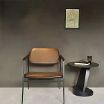 Дизайнерский журнальный столик чёрный с круглой столешницей Arycy варинант исполнения - 6 | Loft Concept в Ижевске