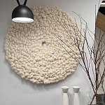 Панно на стену из шерсти мериноса Белый Круг  варинант исполнения - 3 | Loft Concept в Ижевске