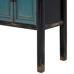 Деревянная консоль в китайском стиле с дверцами голубая Qin Console Table Blue варинант исполнения - 5 | Loft Concept в Ижевске