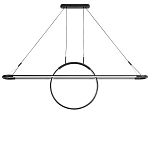 Светодиодная люстра Black LED Circle and Oval Lamp варинант исполнения - 2 | Loft Concept в Ижевске