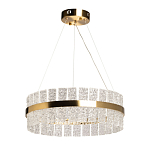 Люстра круглая золотого цвета с прозрачными рельефными стеклянными вставками Textured Glass Chandelier варинант исполнения - 2 | Loft Concept в Ижевске