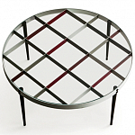 Дизайнерский круглый кофейный стол со стеклянной столешницей Gio Ponti D.555.1 Coffee Table варинант исполнения - 5 | Loft Concept в Ижевске