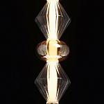 Подвесной светильник с вертикальной композицией из прозрачных и янтарных стеклянных шаров и ромбов Gabriel Scott Luna варинант исполнения - 15 | Loft Concept в Ижевске