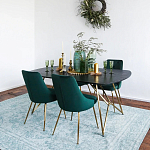 Обеденный стол на металлических ножках Ward Brass Dining Table варинант исполнения - 6 | Loft Concept в Ижевске