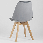 Стул с мягким велюровым сиденьем Arvika Grey варинант исполнения - 5 | Loft Concept в Ижевске