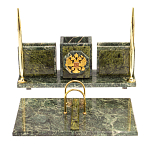 Настольный письменный набор из змеевика с гербом России Successful Leader варинант исполнения - 1 | Loft Concept в Ижевске