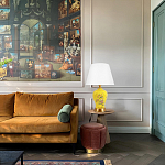 Настольная лампа желтая с изображением птиц Slip Away варинант исполнения - 5 | Loft Concept в Ижевске