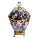 Шкатулка черного цвета с цветочной росписью Eden Garden варинант исполнения - 3 | Loft Concept в Ижевске