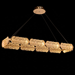 Люстра прямоугольная с текстурным природным рисунком IceFlame варинант исполнения - 1 | Loft Concept в Ижевске