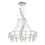 Люстра подвесная из металла с хрустальными прозрачными подвесками Quasar 81 варинант исполнения - 9 | Loft Concept в Ижевске