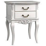 Тумба прикроватная белого цвета из массива бука в стиле прованс White Provence варинант исполнения - 1 | Loft Concept в Ижевске