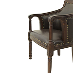 Кресло кожаное на 4-х деревянных ножках из массива березы Ethan Armchair brown варинант исполнения - 4 | Loft Concept в Ижевске